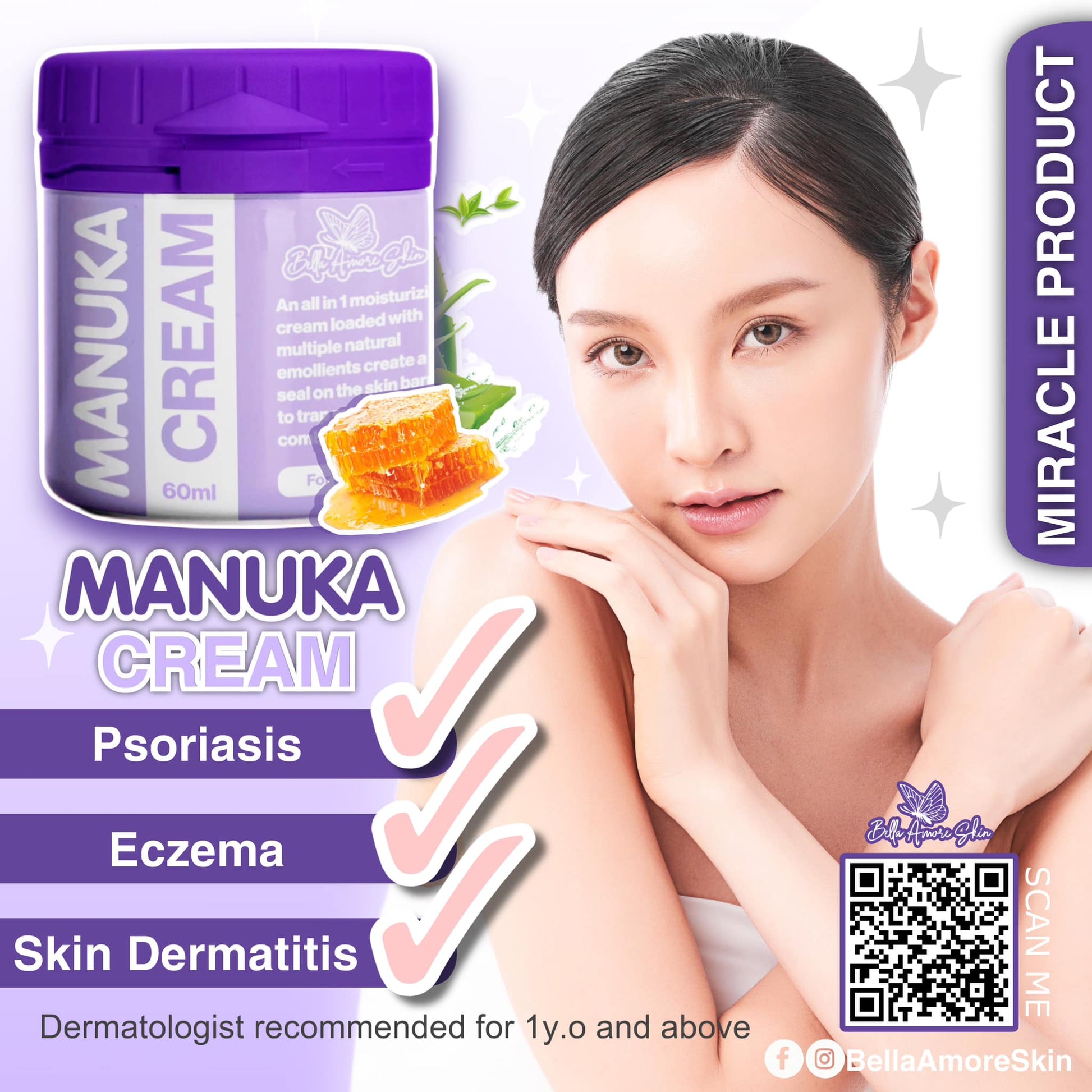 Manuka Cream – Bella Amore Skin CA